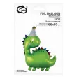 xx balon foliowy dinozaur w czapeczce 66x80 cm