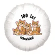 xx balon foliowy koty 100 lat czlowieku