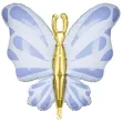 xx balon foliowy motyl 69x69 cm blekit