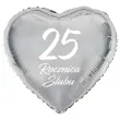 xx balon foliowy serce 25 rocznica slubu srebrny 18 hrt