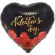xx balon foliowy serce happy v black