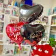 xx balon foliowy serce happy v black