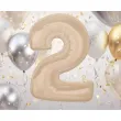 xx balon foliowy smart cyfra 2 matowa latte 92 cm