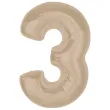 xx balon foliowy smart cyfra 3 matowa latte 92 cm