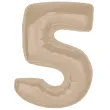 xx balon foliowy smart cyfra 5 matowa latte 92 cm