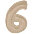 xx balon foliowy smart cyfra 6 matowa latte 92 cm