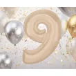 xx balon foliowy smart cyfra 9 matowa latte 92 cm