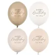 xx balony 30 cm happy birthday mix bezowy 1 op 50 szt