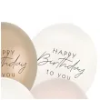 xx balony 30 cm happy birthday mix bezowy 1 op 6 szt