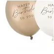 xx balony 30 cm happy birthday mix bezowy 1 op 6 szt
