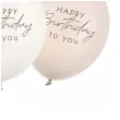 xx balony 30 cm happy birthday mix bezowy 1 op 6 szt