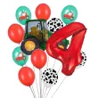 xx balony 4 urodziny zielony traktor