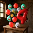 xx balony 4 urodziny zielony traktor
