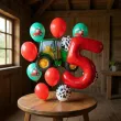 xx balony 5 urodziny zielony traktor