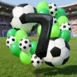 xx balony 7 urodziny pilka nozna