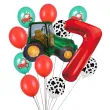 xx balony 7 urodziny zielony traktor
