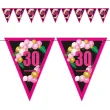 xx baner flagi 30 urodziny roz baloniki