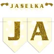 xx baner flagi jaselka kremowo zlote