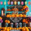 xx baner muertos czaszki azur kolorowy