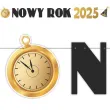 xx baner nowy rok 2025 czarn zloty