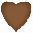 xx bfk balon foliowy 18 fx serce matowe choco brown