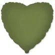 xx bfk balon foliowy 18 fx serce matowe olive green