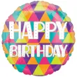xx bfk balon foliowy 18 ql cir colorful triangles birthday