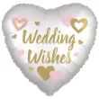 xx bfk balon foliowy 18 serce satin wedding wishes white