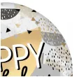 xx bfk balon foliowy happy birthday black gold
