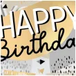 xx bfk balon foliowy happy birthday black gold