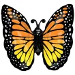 xx bfk balon foliowy helowy xl monarch butterfly glow