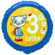 xx bfk balon foliowy kicia kocia 3 latka 18 cali