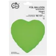 xx bfk balon foliowy serce fluor zielony 18