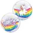 xx bfk balon takara bubble balloon birthday rainbow unicorn 22