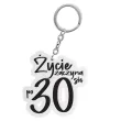 xx brelok zycie zaczyna sie po 30 czarny