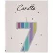xx candle pastel number 7 multicolour