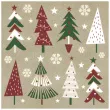 xx christmas trees on kraft