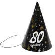 xx czapeczki papierowe 80 urodziny glamour birthday