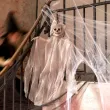 xx dekoracja halloween wiszacy duch szkielet szary