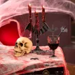 xx dekoracja halloween zakrwawiony obrus 210x300
