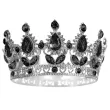 xx dekoracja na tort korona czarna z czarnymi krysztalkami 10 cm