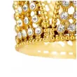 xx dekoracja na tort korona zlota ze srebrnymi krysztalkami 7 cm