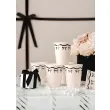 xx kubeczki papierowe z kokardkami kremowo czarne 220 ml 1 op 6 szt