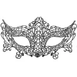 xx maska karnawalowa koronkowa wzor 3 czarny