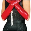 xx metallized gloves 44 cm red