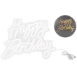 xx neon led happy birthday bialy