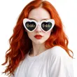 xx okulary party bride serce