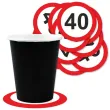 xx podkladki papierowe 40 urodziny traffic birthday 9 5 cm 12 szt