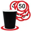 xx podkladki papierowe 50 urodziny traffic birthday 9 5 cm 12 szt