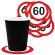 xx podkladki papierowe 60 urodziny traffic birthday 9 5 cm 12 szt